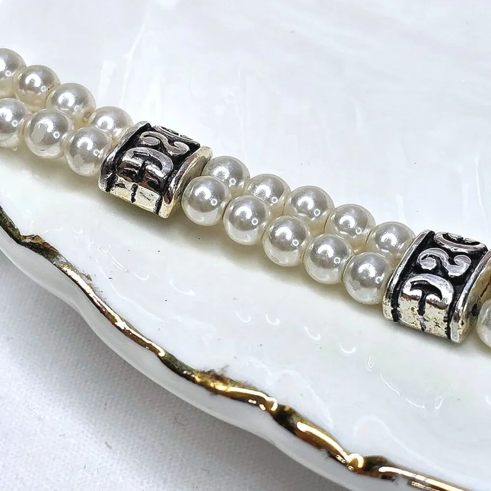 Brighton Lady Jane Silver-plated Pearl Double Strand Pearl Bracelet - Picture 3 of 8